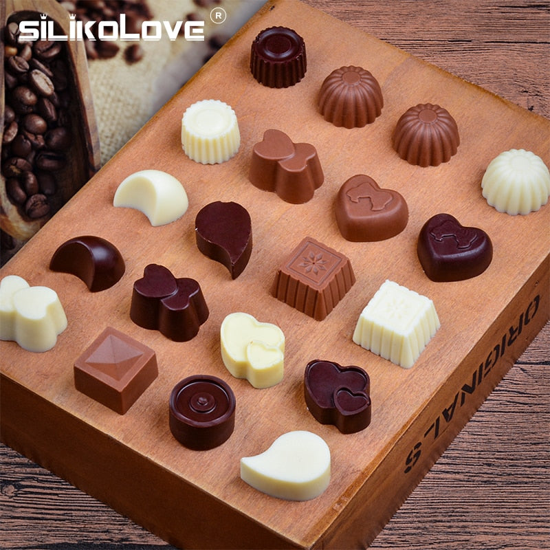 SILIKOLOVE New 3D Chocolate Mold Silicone Moulds Chocolate Truffle Mold 15  Holes Stacking Ball Molds Jelly Pudding Baking Mold - AliExpress