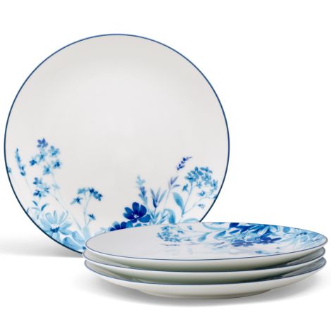 Noritake Blue Blossom Road Dinnerware Set Salad Plate 8" 4pc