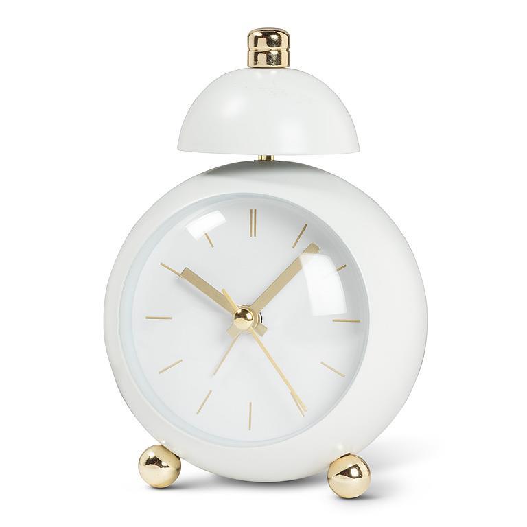 Abbott Ball Alarm Clock with Bell 5" 1pc White