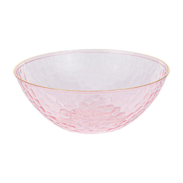 Pink Hammered Bowls 12oz 10pc