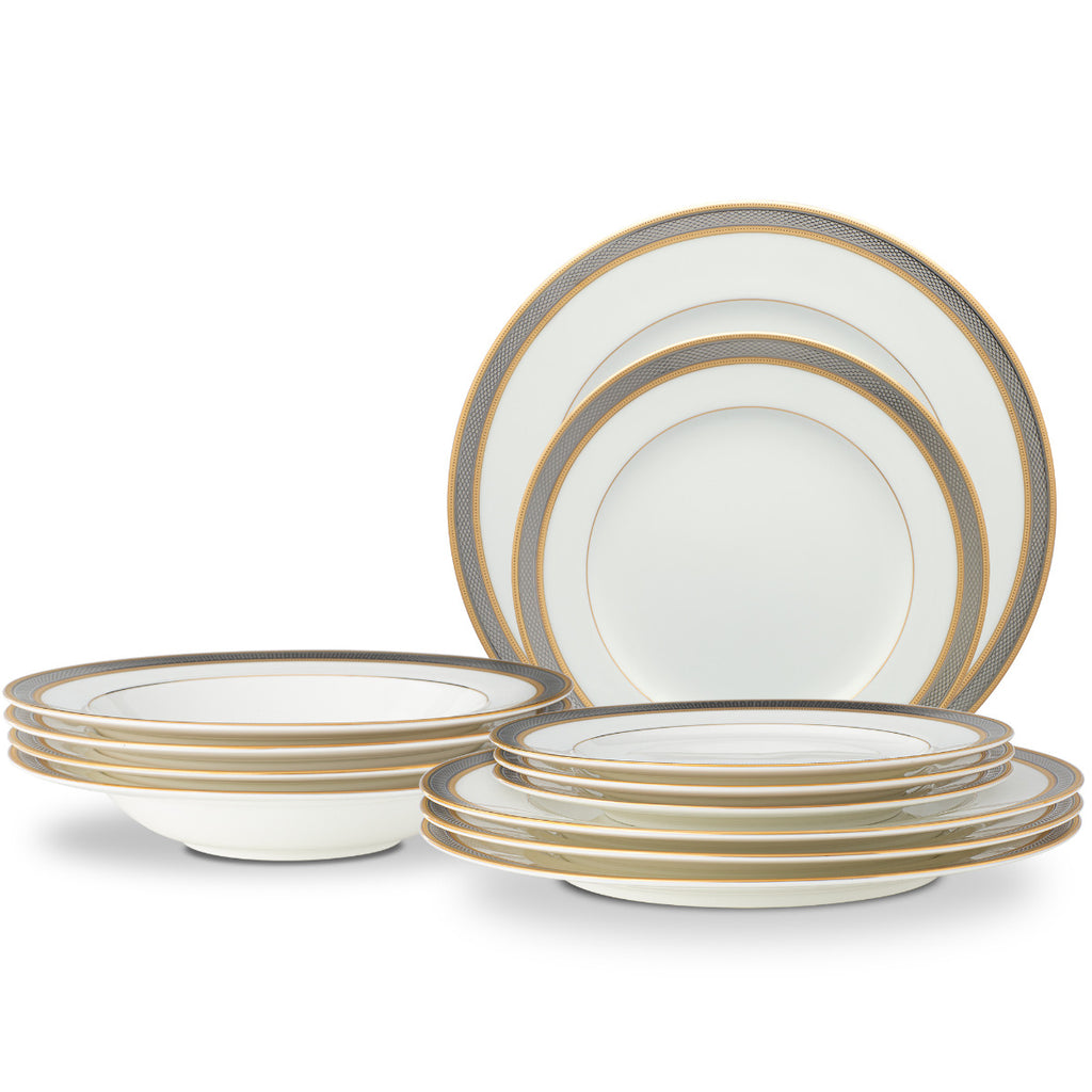 Noritake Gold Brilliance Dinnerware Set 12-Pc Service for 4