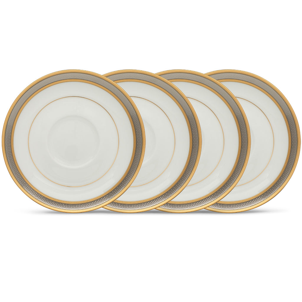 Noritake Gold Brilliance Dinnerware Set Saucer 6" 4pc