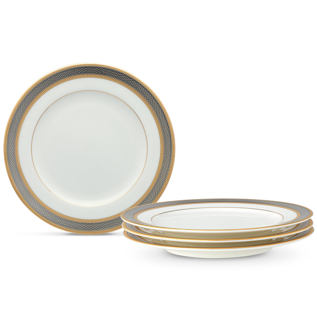 Noritake Gold Brilliance Dinnerware Set Appetizer Plate 6.5" 4pc