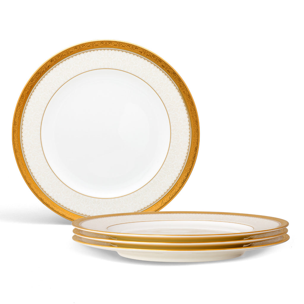 Noritake Gold Odessa Dinnerware Set Salad Plate 8.5" 4pc