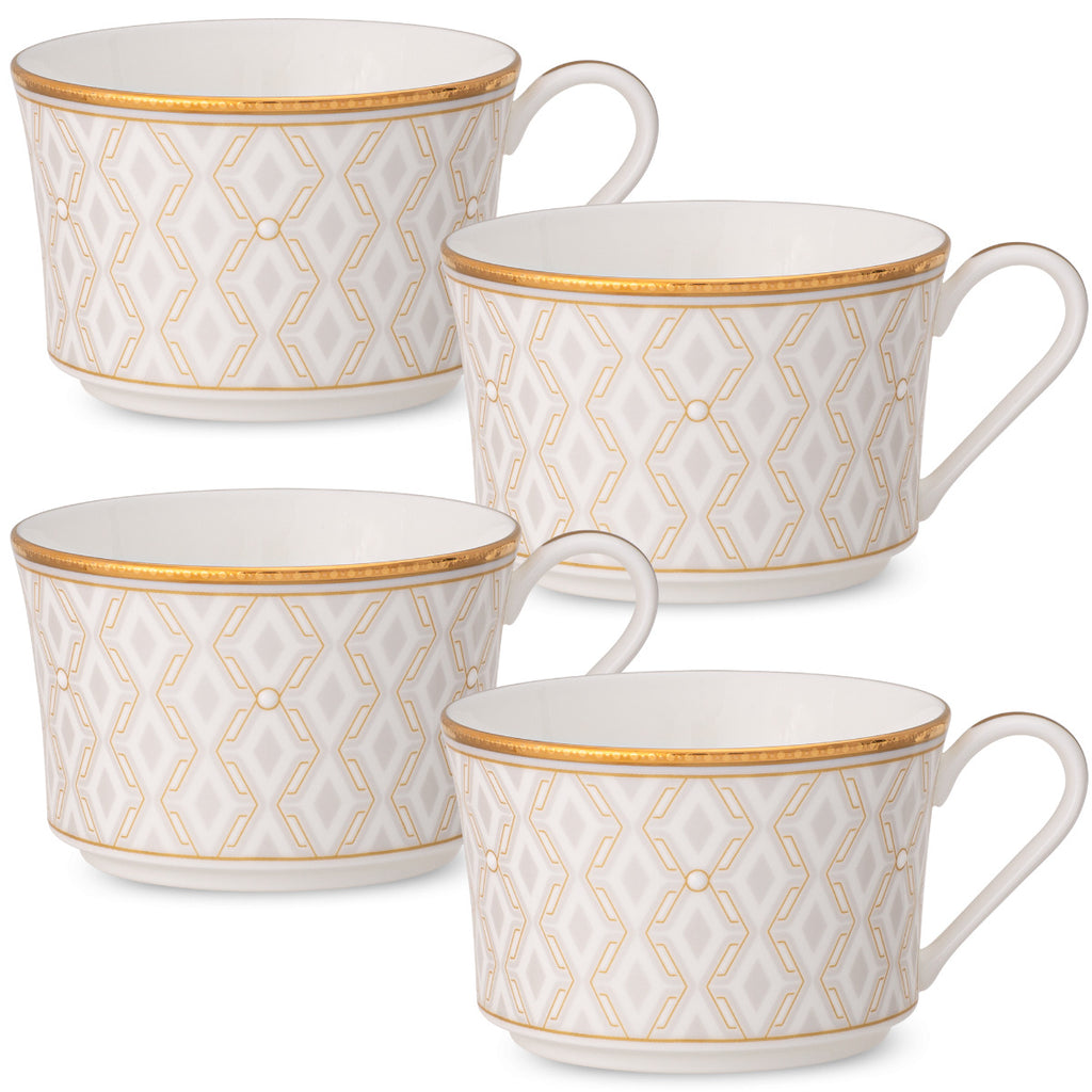 Noritake Gold Noble Pearl Dinnerware Set Cup 7.5oz 4pc