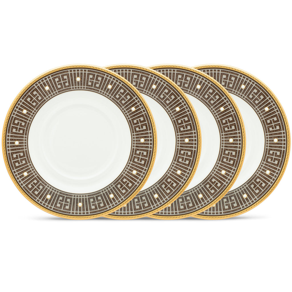 Noritake Bronze Infinity Dinnerware Set Saucer 6" 4pc