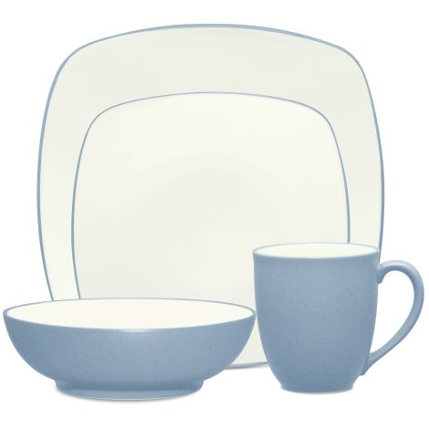 Noritake Ice Colorwave Square Dinnerware Set 4pc Service for 1