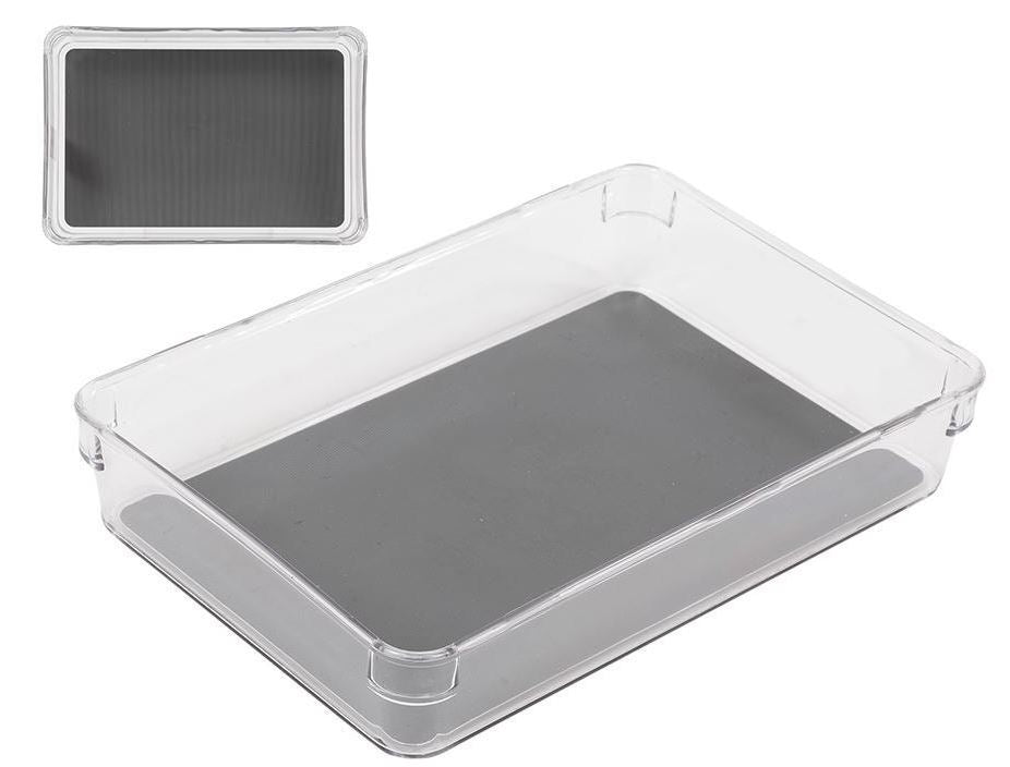 L.Gourmet Clear Non-Slip Drawer Organizers 1pc 23.9x16x4.5cm