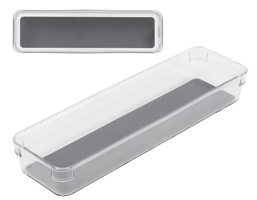 L.Gourmet Clear Non-Slip Drawer Organizers 1pc 32.4x9.2x4.5cm