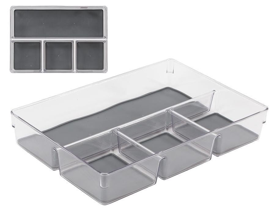 L.Gourmet Clear Non-Slip Drawer Organizers 1pc 32.8x22.5x5.5cm