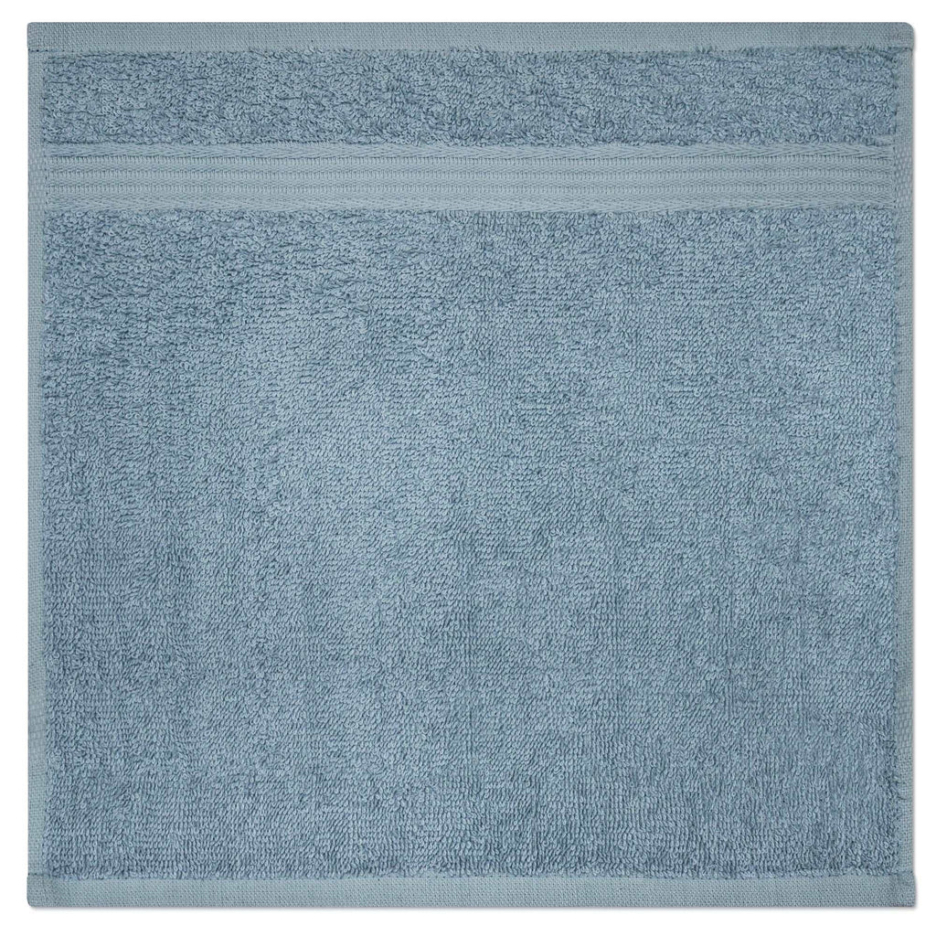 Blue Dobby Border Allure Facecloth 13x13" 1pc