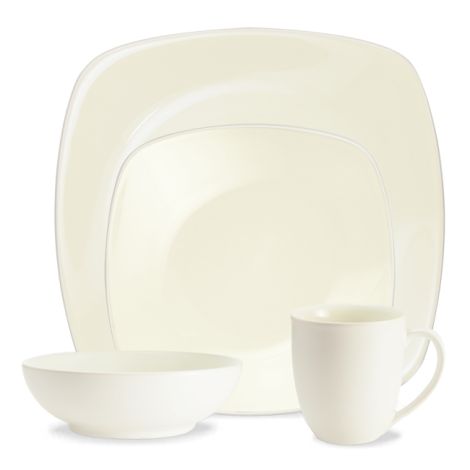 Noritake White Colorwave Square Dinnerware Set