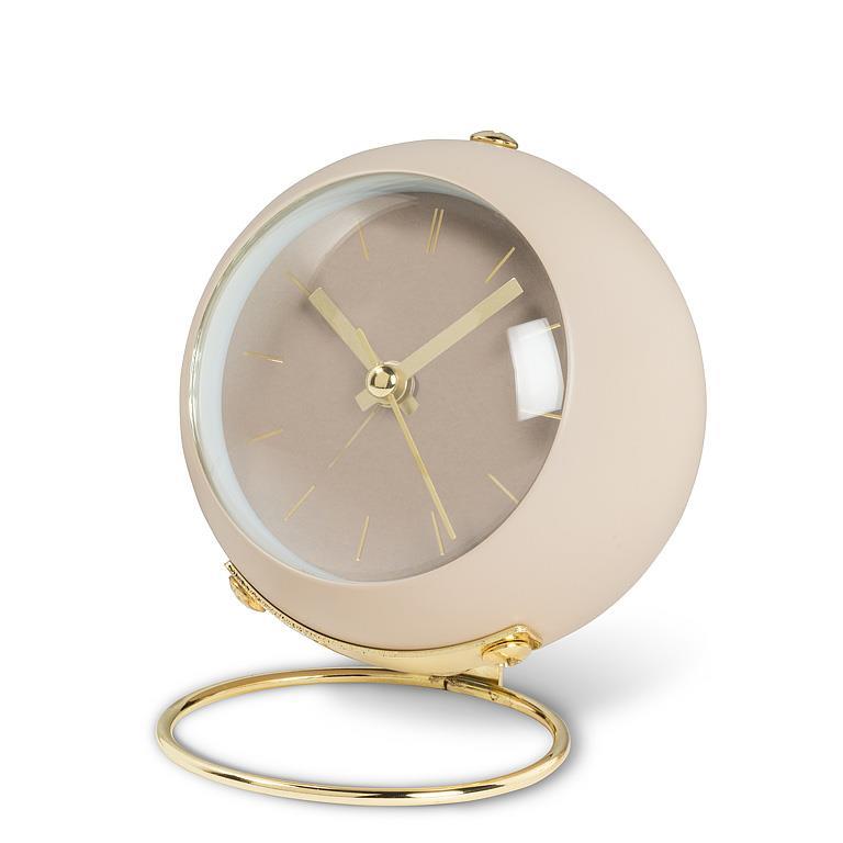 Abbott Ball Alarm Clock with Loop Stand 4" 1pc Beige