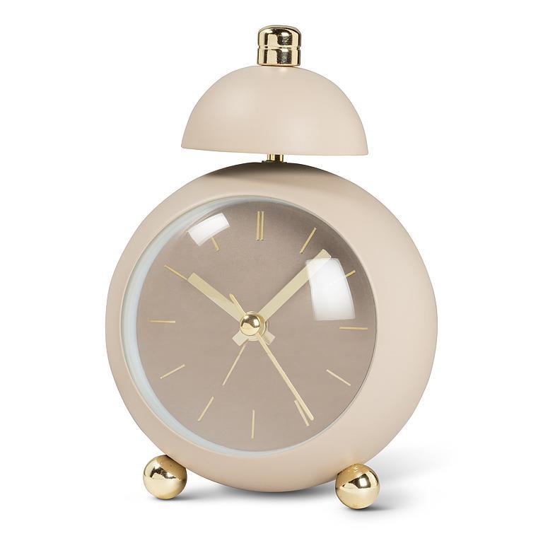 Abbott Ball Alarm Clock with Bell 5" 1pc Beige