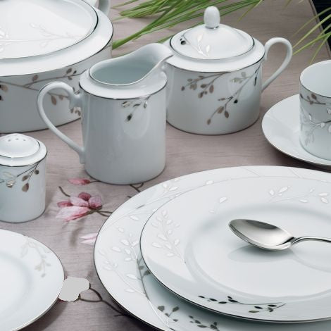 Noritake Silver Birchwood Dinnerware Set