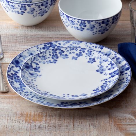 Noritake Blue Bloomington Road Dinnerware Set