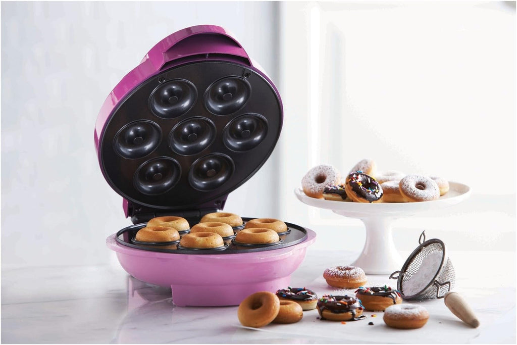 Brentwood Pink Mini Donut Maker Machine 10" 1pc