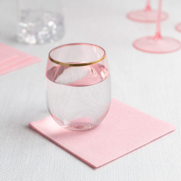 Pink Cocktail Napkins Airlaid 5" 20pc