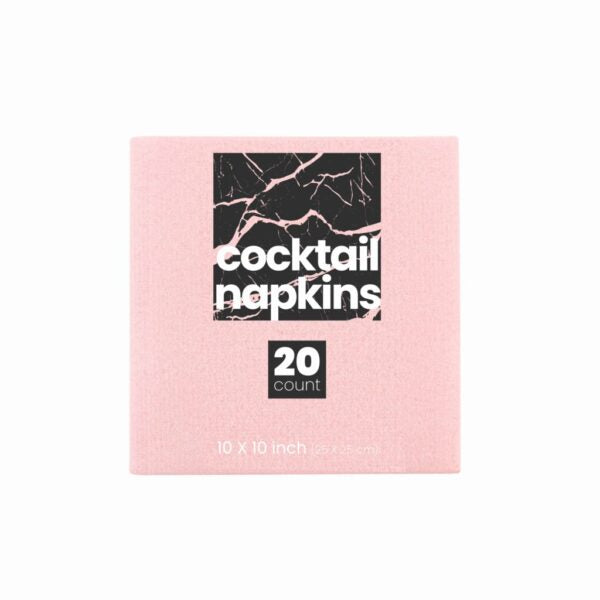 Pink Cocktail Napkins Airlaid 5" 20pc