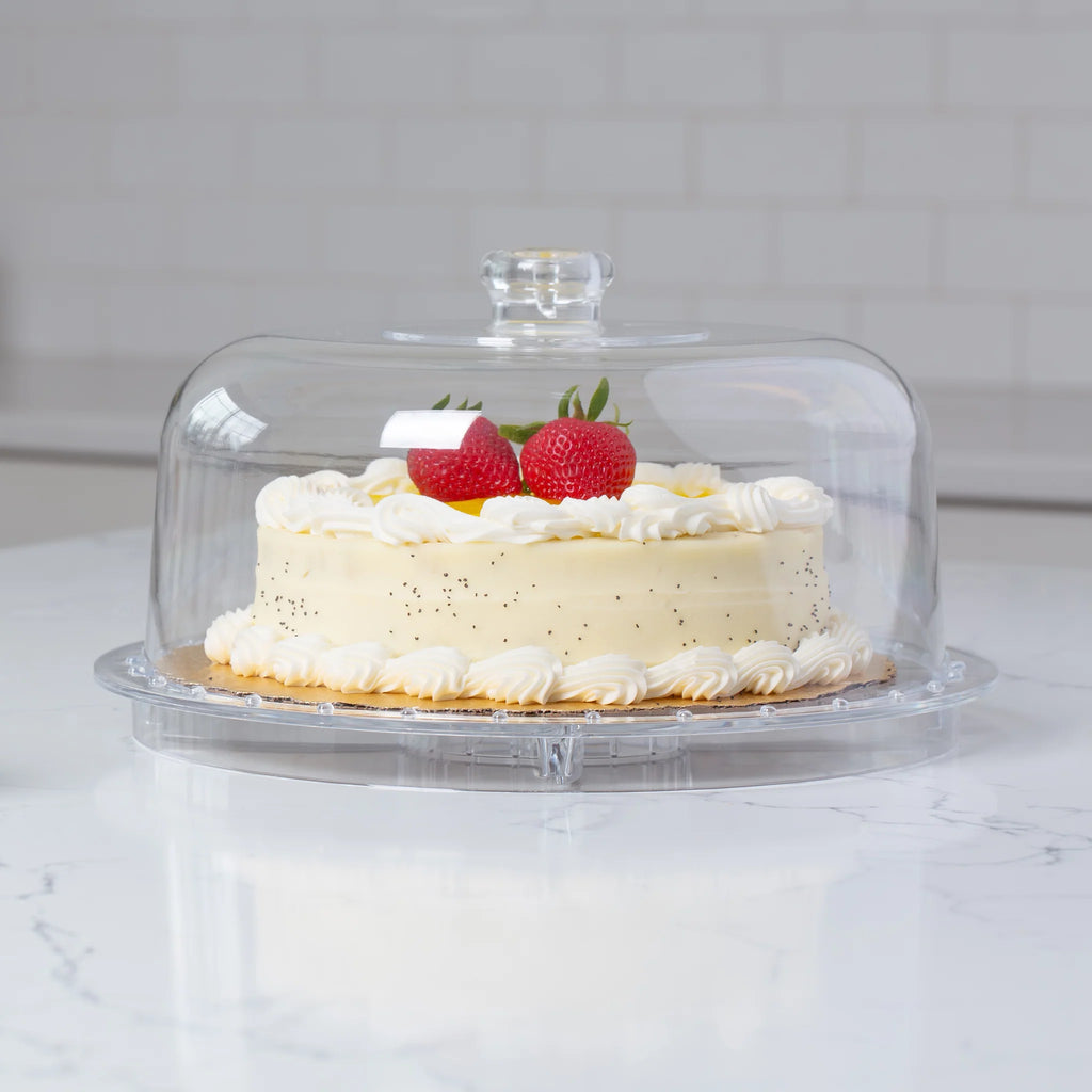 Clear plastic Convertible Cake Cover Set 12"