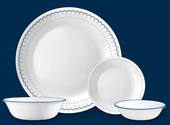 Corelle Blue Classic Caspian Dinnerware Set 16pc