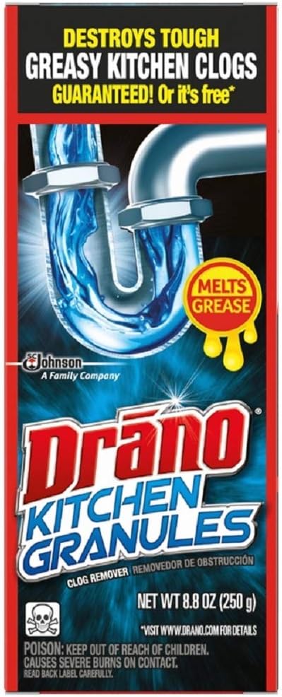 Drano Kitchen Crystals Clog Remover 8.8oz 1pc