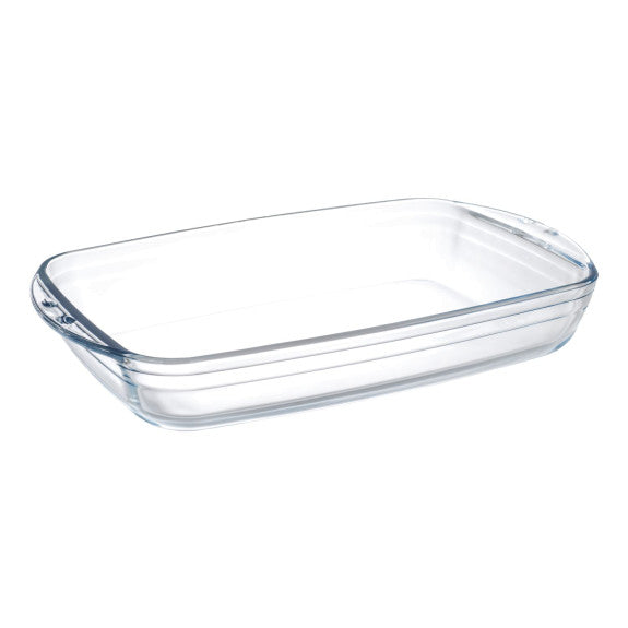 Duralex Glass Casserole Dish with Cover 35x22cm 2pc