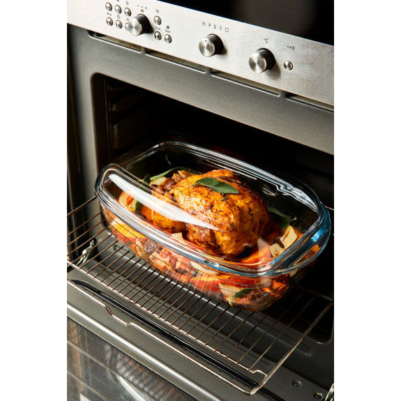 Duralex Glass Casserole Dish with Cover 35x22cm 2pc