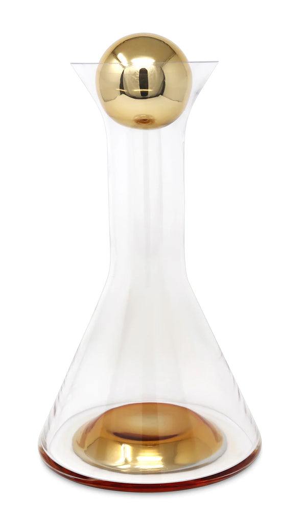 Vivience Gold Glass Decanter 40oz 1pc
