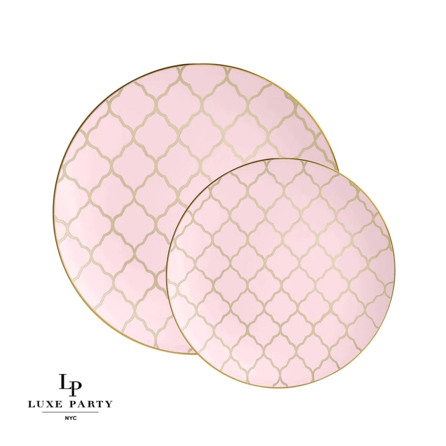 Luxe Party Gold Blush Plastic Plates 10.5 10pc The Cuisinet