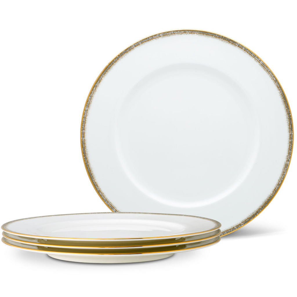 Noritake Gold Haku Dinnerware Set Dinner Plates 11" 4pc