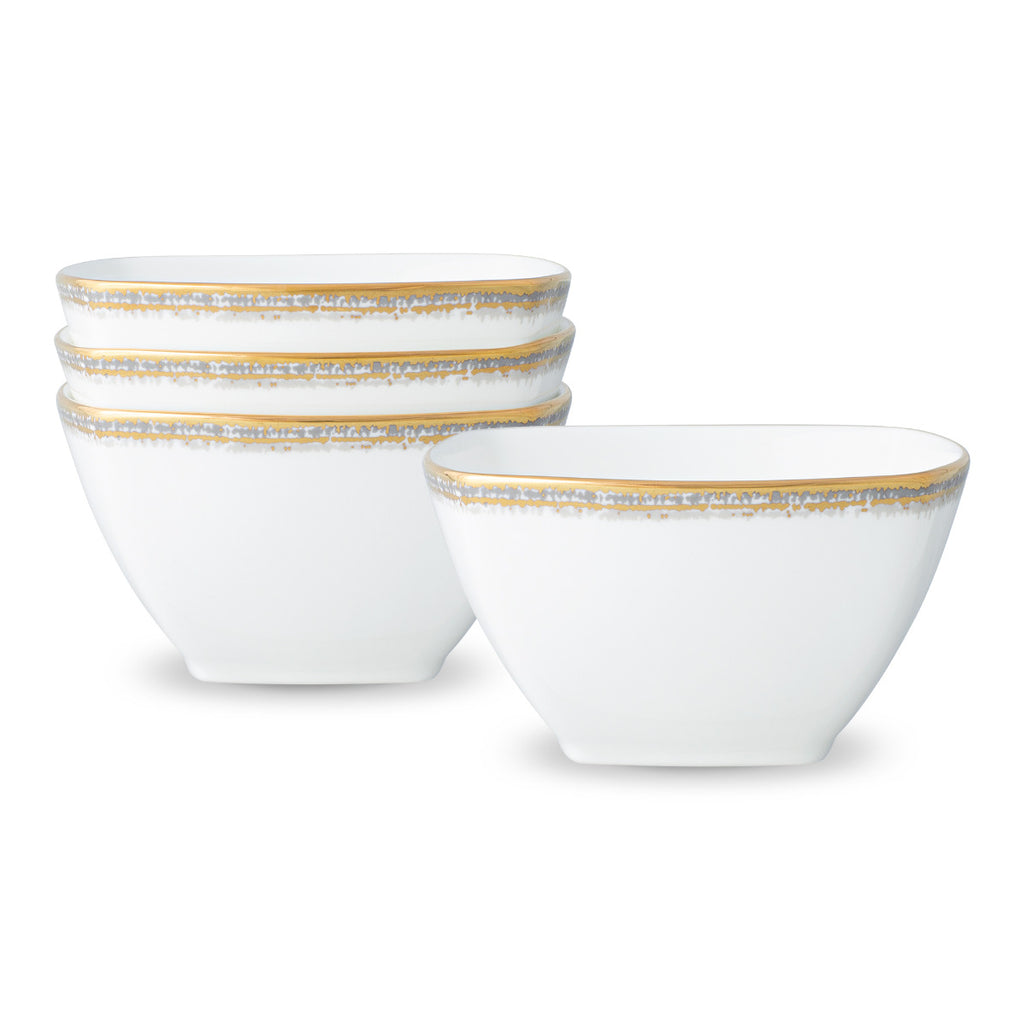 Noritake Gold Haku Dinnerware Set Fruit Bowl 10oz 4pc