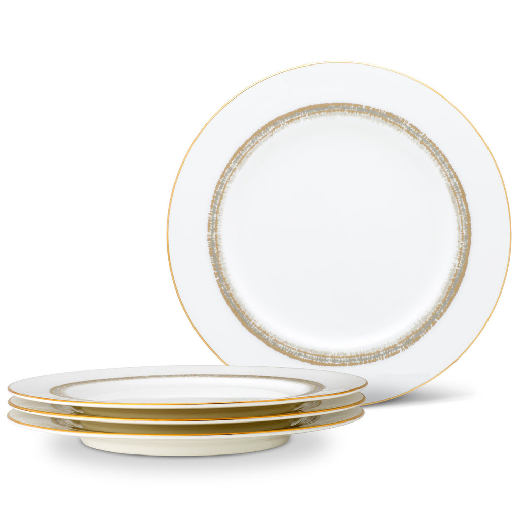 Noritake Gold Haku Dinnerware Set Salad Plates 8.5" 4pc