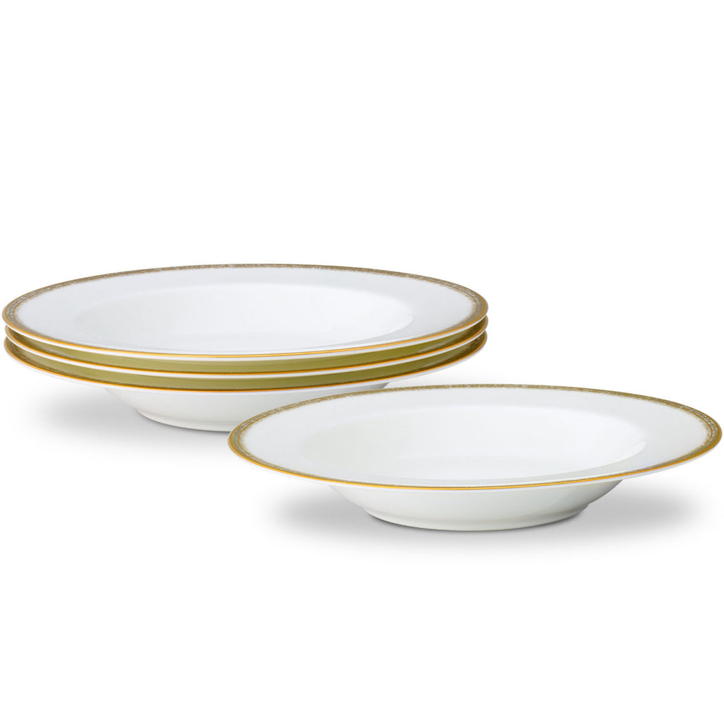 Noritake Gold Haku Dinnerware Set Soup Bowl 12oz 4pc