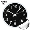 Hauz Black wall clock 12" 1pc