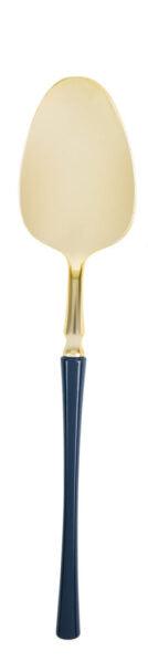 Infinity Navy/Gold Plastic FlatwareSoup Spoons 20pc