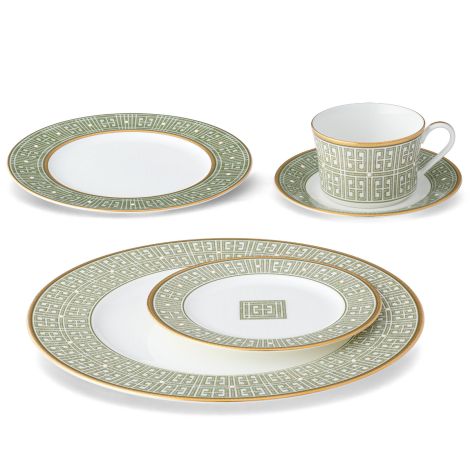 Noritake Gold/Green Infinity Dinnerware Set