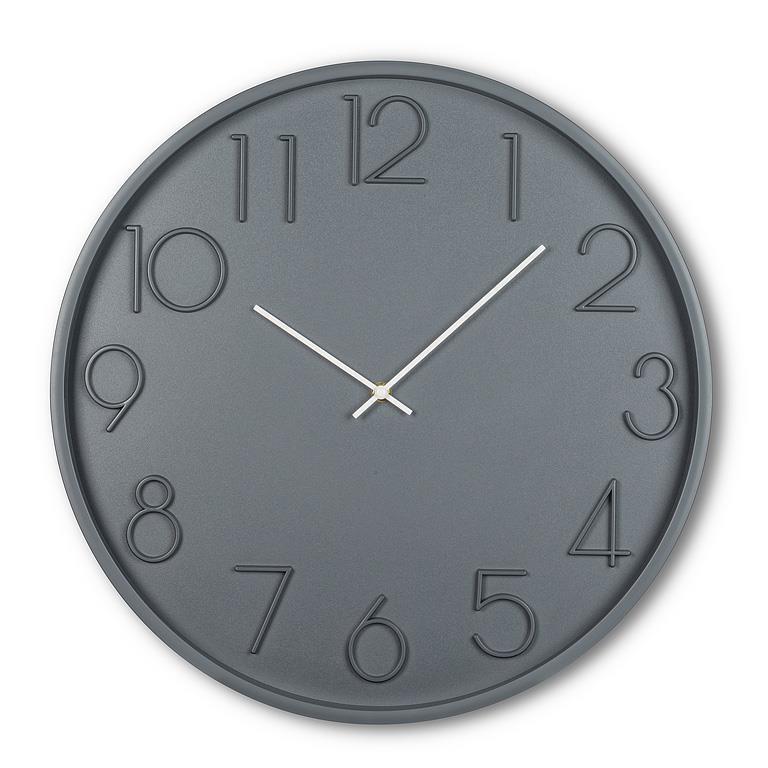 Grey Large Modern Wall Clock 17.5" 1pc