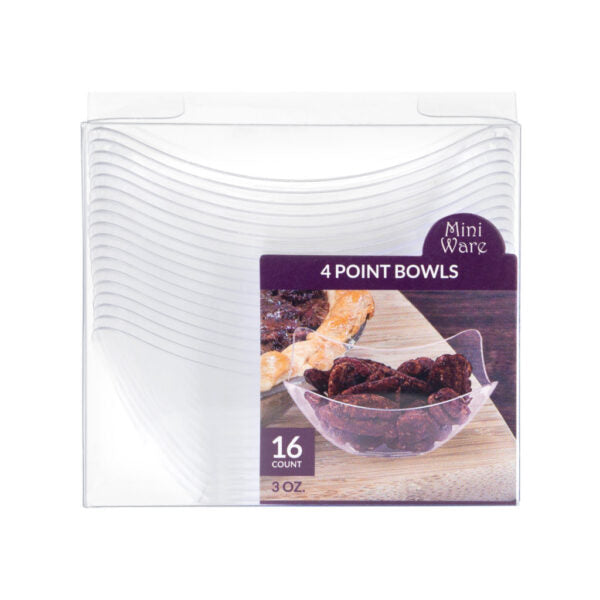 MiniWare Clear Plastic Bowl 3oz 16pc