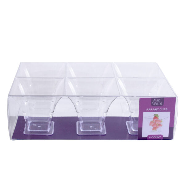 MiniWare Clear Parfait Cups 6oz 6pc