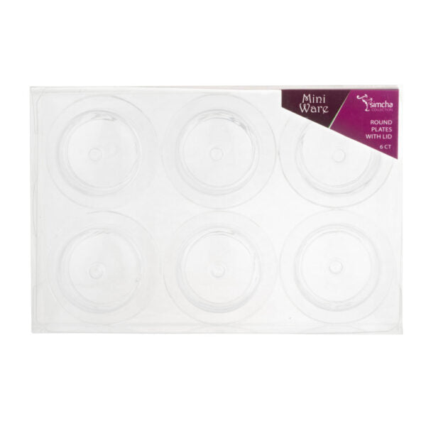 MiniWare Round Plate with Lid Clear 6pc