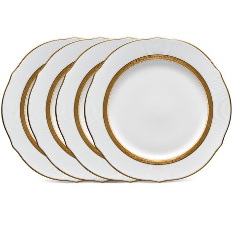 Noritake Gold Stavely Dinnerware Set Accent Plate 4pc