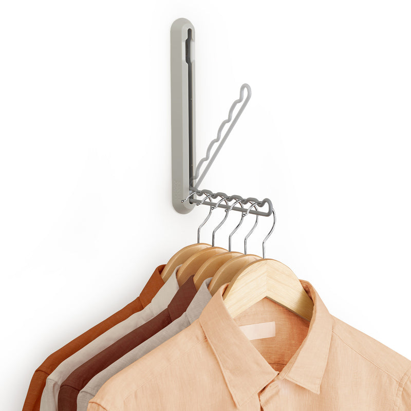 White Orderly Fold-Away Clothes Rail 1pc