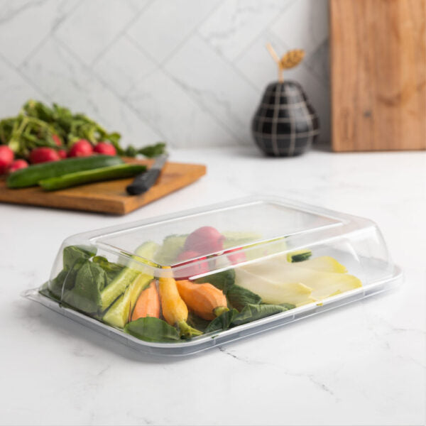 Organic Clear Tray Lid 8″ 1pc