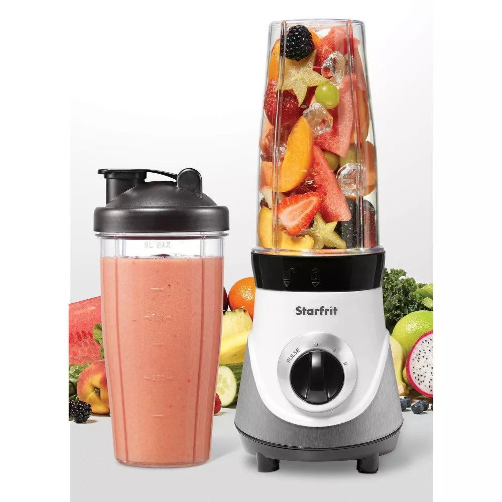 Starfrit White 2-Speed Personal Blender 4pc