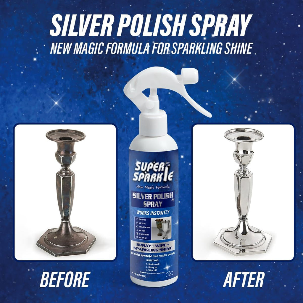 Super Sparkle Silver Polish Cleaner Spray 8oz 1pc