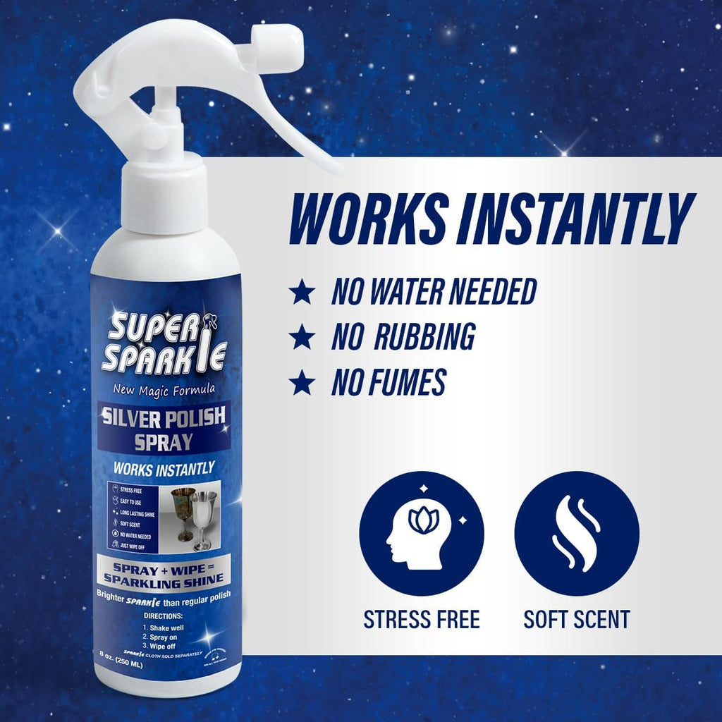 Super Sparkle Silver Polish Cleaner Spray 8oz 1pc