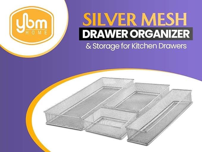 YBM Silver Mesh Organizing Bin 9x3" 1pc