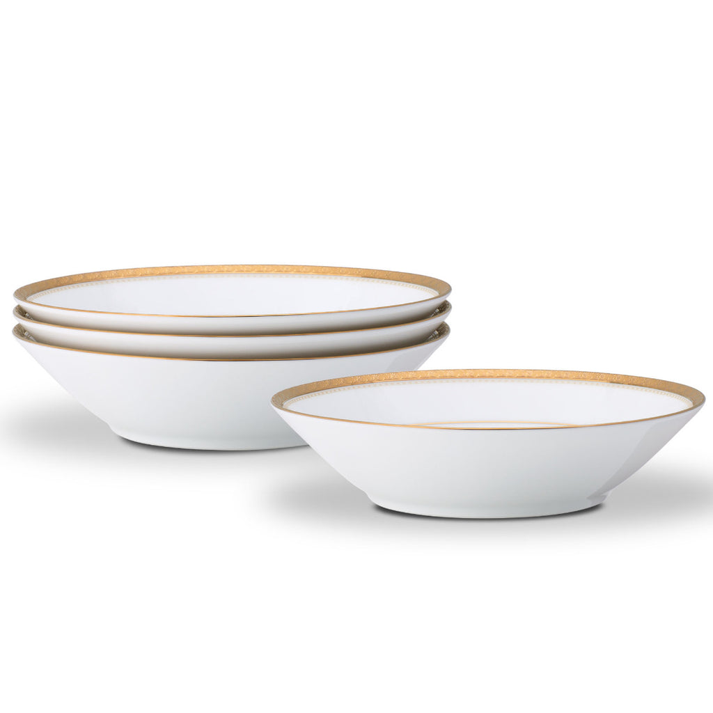 Noritake Gold Charlotta Dinnerware Set Fruit Bowl 4oz 4pc