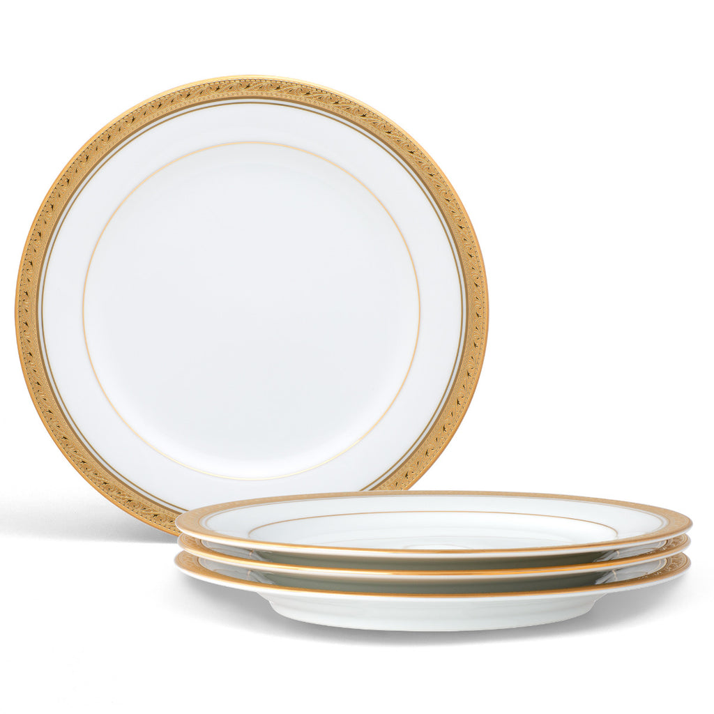 Noritake Gold Crestwood Dinnerware Set Salad Plates 8" 4pc